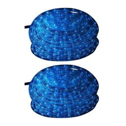 LumoGen 60W Blue LED Waterproof Rope Light with Connector, Length: 18 m (Pack of 2)-35