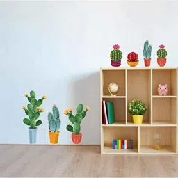 Asian Paints W107WZ51L45 Wall Ons 2x1.4ft Vinyl Colorful Cacti UV Printed Self Adhesive Wall Sticker, HPCA21257-picture-7