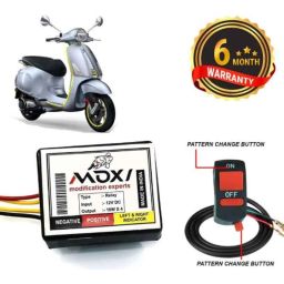 Auto Pearl 12V Black Front &a; Rear Flasher Indicator Light with Switch for GTS Super 125-picture-46