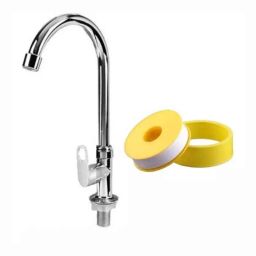 Fastgear Brass &a; Steel Chrome Finish Silver Sink Tap, FG1068-image-63