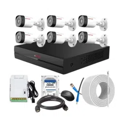 CP Plus 2.4MP Full HD Audio Indoor &a; Outdoor CCTV Combo Kit with 8Ch DVR, 6 Bullet Camera, 8Ch SMPS, 70m Copper Cable, 1TB HDD &a; Connectors-14