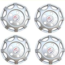 Auto Pearl 4 Pcs 15 inch ABS Press Type Hubcap Wheel Cover Set with Retention Ring for All Cars OR33-12