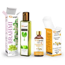 GoWoo 2 Pcs 10ml Natural Chamomile Roman Aroma Oil &a; 100ml Brahmi Carrier Oil Set, GWOC330-P12+P169-picture-46