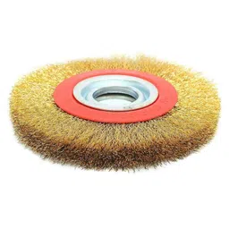 Jon Bhandari Tools 6 inch Golden Stainless Steel Wire Wheel Brush with Adapter Rings for Grinding &a; Clean Polishing-image-76