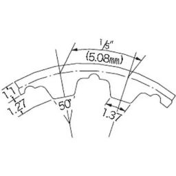 Mitsuboshi 447.04mm 88T XL-Type Polyurethane Timing Belt, 176XL025U-picture-24
