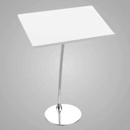 Classic Concepts 20x16 inch White &a; Silver Acrylic Podium Stand for Conference &a; Seminar, CCP057-image-54