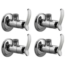 Drizzle Duck 4 Pcs Brass Chrome Finish Silver Angle Valve Set, AANGLEDUCK4-picture-45