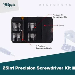 Hillgrove HGCM463M1 AC-DC Voltage Ohm Electronic Digital Mini Multimeter &a; 25-in-1 Precision Screwdriver Set Combo, HGCM830 image 2