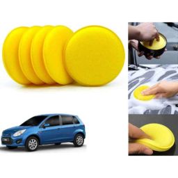 Auto Pearl Polyurethane Beige Washing &a; Waxing Polish Foam Sponge for Figo T1 2010-2012 (Pack of 5)-picture-8