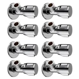 Drizzle Victor 8 Pcs Brass Chrome Finish Silver Angle Valve Set, AANGLEVICTOR8-picture-20