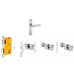 Dorset Cosmo HL CS 8 inch Stainless Steel Lock Set with Knob &a; 60mm Key Cylinder (Pack of 4)-picture-35