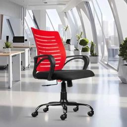 Rose Elite 53x53x109cm Mesh Red &a; Black Medium Back Ergonomic Chair-picture-46