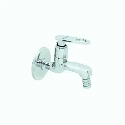 Anatomix Crown Brass Silver Polished Nozzle Cock Tap with Wall Flange-picture-19