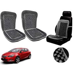 Auto Pearl PU, Velvet &a; Wooden Beads Grey Rectangular Seat Cushion for Opel Astra (Pack of 2 )-picture-33