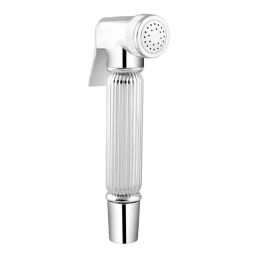 Somany Unique Nylon &a; Brass Chrome Wall Mounted Health Faucet with 1m SS Tube &a; Wall Hook, 272150680041-43