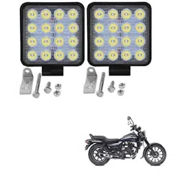 Kozdiko 2 Pcs 48W 16 LED Square Bright Beam White Fog Light Set for Bajaj Aveenger 150, koz_92956-picture-39