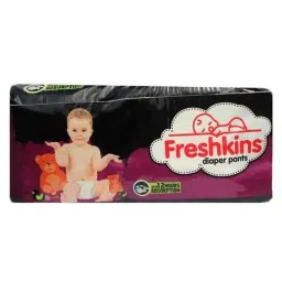 Freshkins Large Cotton Baby Disposable Pant Diaper (Pack of 75)-image-39