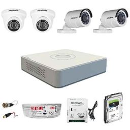 Hikvision 720p 2 Pcs Bullet, 2 Pcs Dome Camera &a; 4 Channel DVR Kit with 1 TB Hard Disk-40