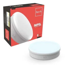 Fybros Impel 8W Polycarbonate Cool White Round LED Ceiling Surface Light, FLS5325A-34
