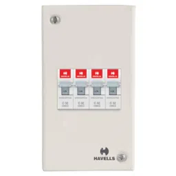 Havells 4 Way Sheet Steel Powder Painted MCB Enclosure, DHDESFP-7