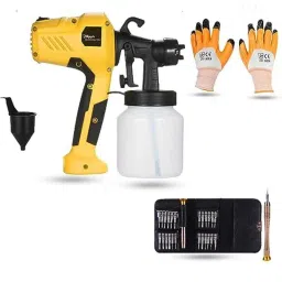 Hillgrove 400W 0.8 Litre Plastic DIY HVLP Paint Sprayer Gun with Gloves &a; 25 in 1 Screwdriver, HGCM1342-image-17