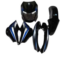 Krayons Black &a; Blue Full Body Kit for Bajaj CT 100 Bike, KI31-picture-49