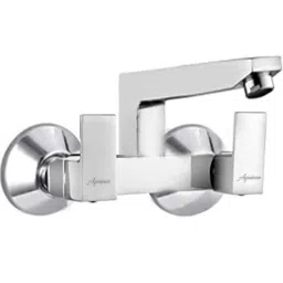 Aquieen Kubix Brass Chrome Wall Mounted Kitchen Sink Mixer with Connecting Legs &a; Wall Flange-picture-28