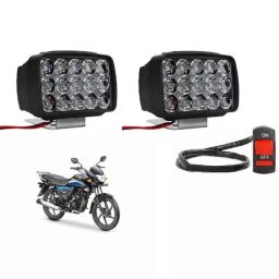 Cartronics 15 LED 2 Pcs Fog Light Set with On/Off Switch for Honda Dream Neo-picture-27