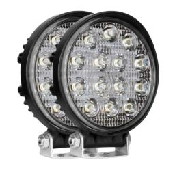 AllExtreme EX14FL2 2 Pcs 14 LED 42W White Round Waterproof Fog Light-44