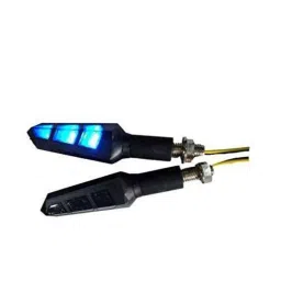 A4S 4 Pcs 12V Blue &a; Black Motorbike Turn Signal Indicator Blinker Light Lamp Fits to TVS Star City Plus Set, ASTLO86-picture-29