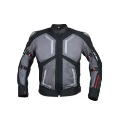 Biking Brotherhood Grey Stylish Leather Collar with Soft Neoprene Inner Spiti Jacket, Size: 3XL-picture-25