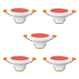 Fybros F-Eco 6W Polycarbonate Red Round LED Ceiling Light, FLS5852E (Pack of 5)-image-20