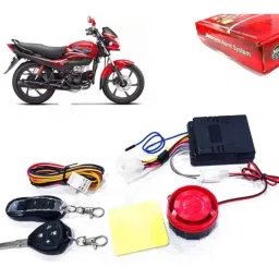 Auto Pearl 12V Black Two-Way Anti Theft Motorcycle Alarm Kit with 2 Pcs Remote for Passion Plus-picture-47
