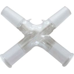 ABGIL B-50 Borosilicate 3.3 Glass Four Way Connecting Adapter, ABG235-30