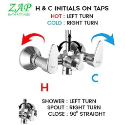 ZAP BRE3 Brass 3 In 1 Wall Mixer with Overhead Shower System Set image 3