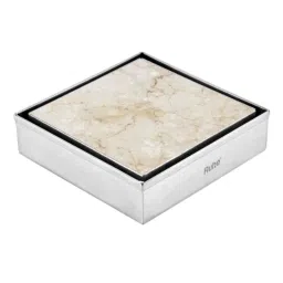 Ruhe 5x5 inch Stainless Steel 304 Matt Finish Tile Insert Shower Drain Channel with Cockroach Trap, 16-0205-01-picture-1