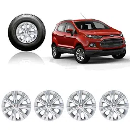 Auto Pearl 4 Pcs 15 inch Silver Wheel Cover Set for Ford EcoSport-38