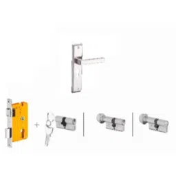 Dorset Kaira HL KAI 8 inch Zinc SC Finish Lock Set with KY Mortise Lever Lock (Pack of 2)-picture-40