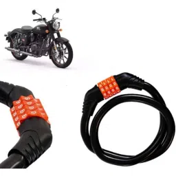 Auto Pearl Black &a; Orange 4 Digit Combination Number Lock, Lock_188-picture-49
