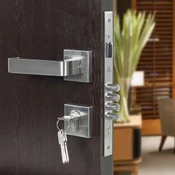 Voltizi Rose Stainless Steel Matt Finish Both Side Key Mortise Door Lock Handle Set with 3 Computer Keys, Lobos-OSK-R-image-85