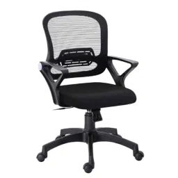 HUMAN METHOD BLOSSOM MB Medium Back Alloy Steel &a; Nylon Black Executive Chair with Fixed Arms, HMBL03-EC-image-67
