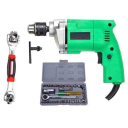 Shopper52 10mm Electric Drill Machine with 40 Pcs Screwdriver Set &a; 48 in 1 Wrench Spanner Kit, DRL40PC48IN1-3