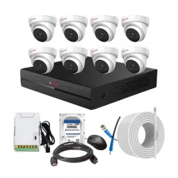 CP Plus 2.4MP Indoor &a; Outdoor CCTV Combo Kit with 8Ch DVR, 8 Dome Camera, 8Ch SMPS, 70m Copper Cable, 1TB HDD &a; Connectors-27