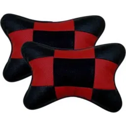 Kozdiko 2 Pcs Memory Foam Black &a; Red Neck Rest Cushion Pillow Set for Skoda Yeti, Koz-1757-picture-3