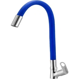 Prestige Prime Brass Chrome Finish Blue Flexible Swan Neck Basin Tap-picture-11