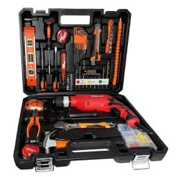 iBELL 13mm 650W Red Impact Drill Kit with Tool Box &a; 6 Months Warranty, IBL TD13-100-21