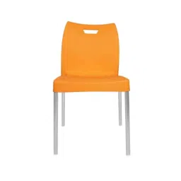 Diya Max Orange Solid Back Plastic Chair without Arm-2
