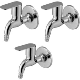 IRIS Ocean Brass Chrome Finish Nozzle Bib Cock (Pack of 3)-44