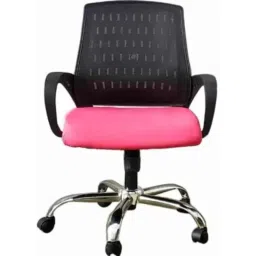 Vizolt Pink &a; Black Low Back DIY Ergonomic Mesh Chair for Office, Home &a; Study-image-26