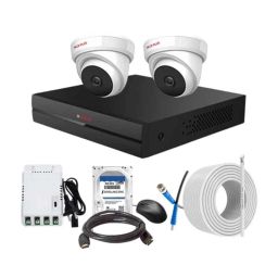 CP Plus 2.4MP Indoor &a; Outdoor CCTV Combo Kit with 4Ch DVR, 2 Dome Camera, 4Ch SMPS, 70m Copper Cable, 2TB HDD &a; Connectors-45